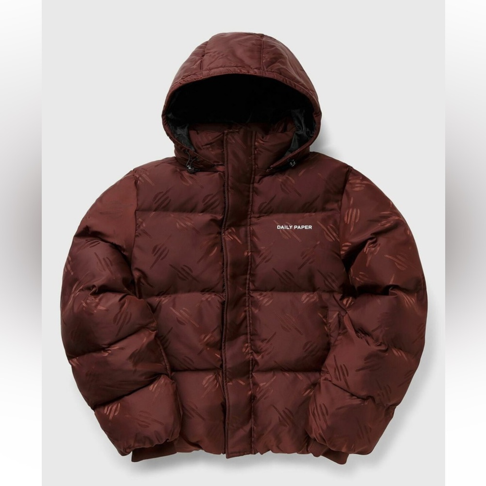 NWT- Daily Paper Dark Brown Puffer Jacket
